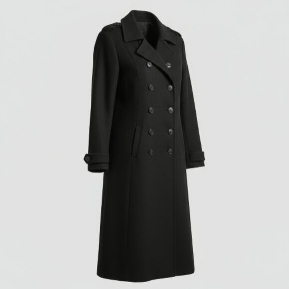 Torrid NWT Black Wool Blend Military Midi Coat Womens 2X (18-20) NWT - Picture 1 of 9